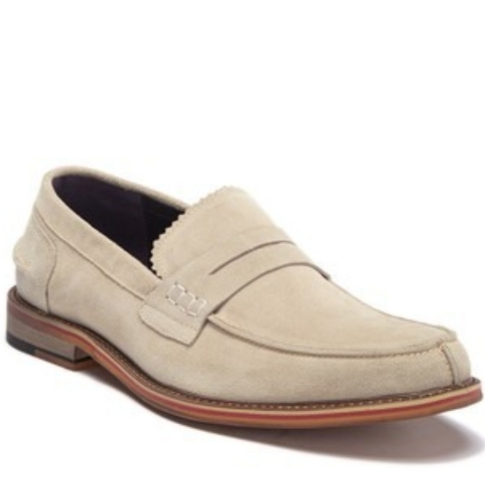 VINTAGE FOUNDRY CO. THE NOVAK SUEDE PENNY LOAFER.